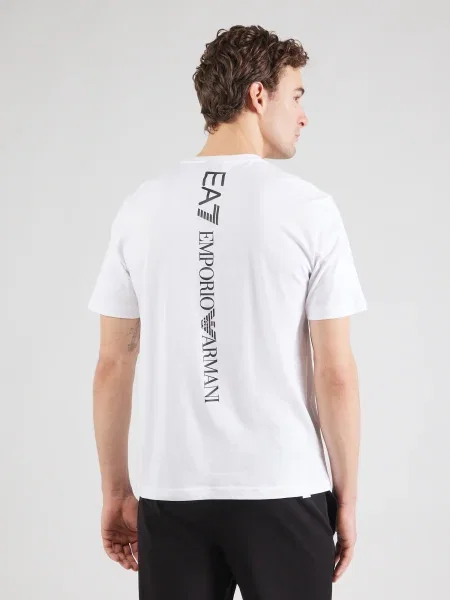 Emporio Armani Tričko čierna / šedobiela biela