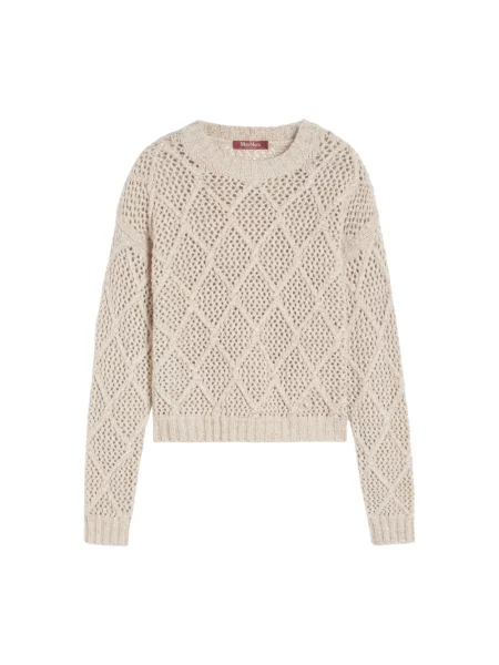 Sweter Max Mara Studio wełniany beżowy