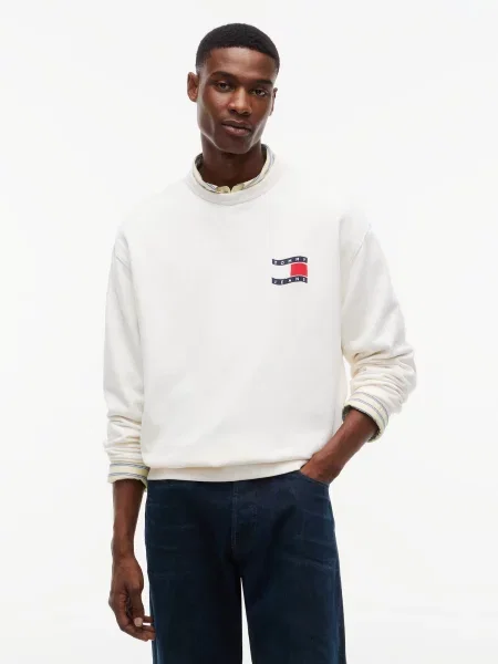 Tommy Jeans Mikina modrá / červená biela