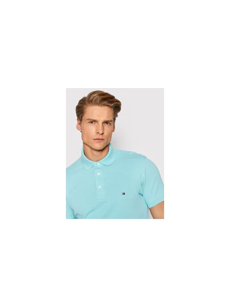 Tommy Hilfiger Polo marškinėliai Slim Fit mėlyna