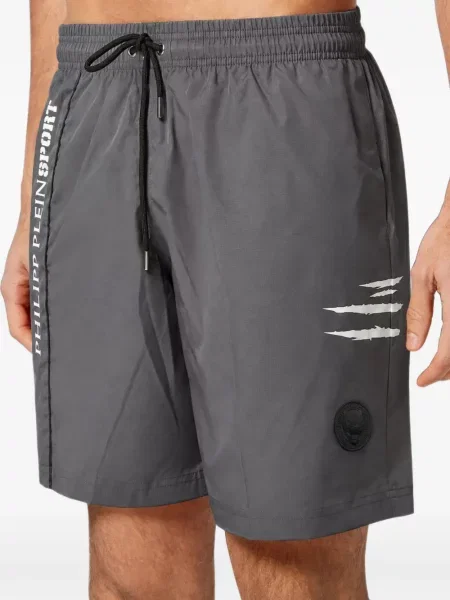 Slip de baie Plein Sport cu imagine gri