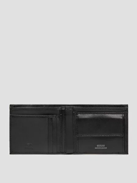 Кожаный кошелек Guess черный