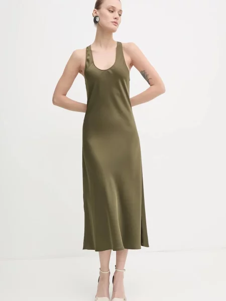 Rochie Amalian midi drept verde