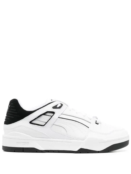 Sneakerși Puma Suede cu șireturi din dantelă chunky alb