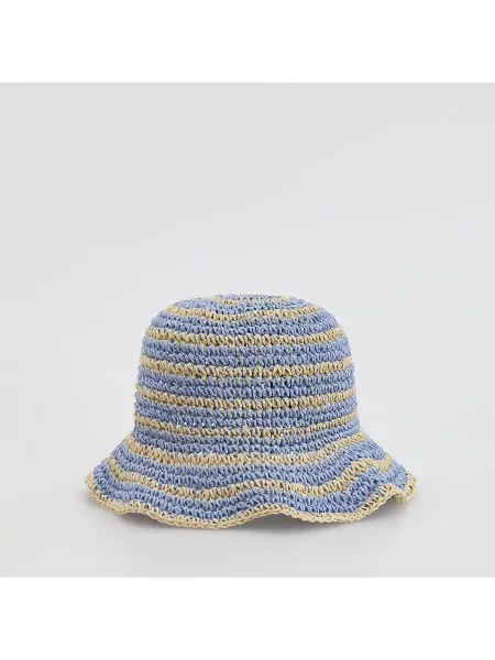 Reserved Fonott bucket kalap kék