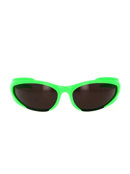 Lniane okulary przeciwsłoneczne Balenciaga zielone