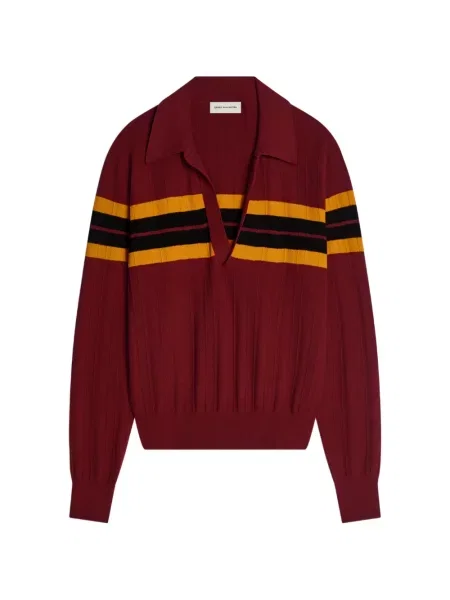 Polo Dries Van Noten cu dungi roșu