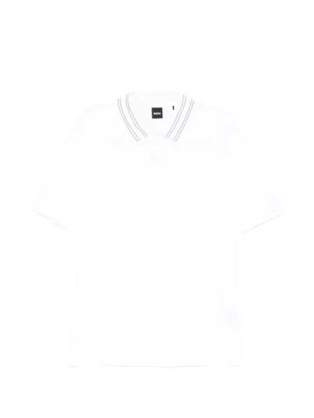 Tricou polo Boss alb