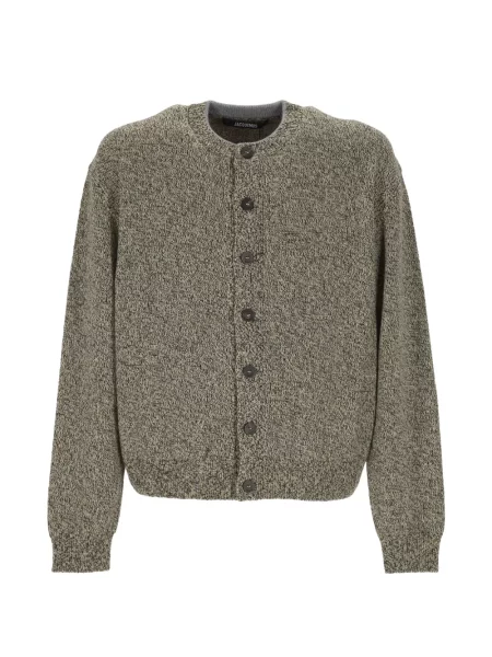 Cardigan Jacquemus cu autograf verde