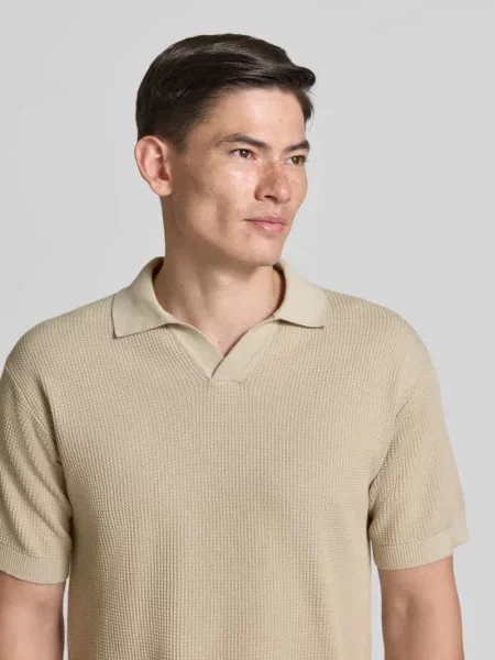 Koszulka polo o kroju regular fit z czystej bawełny model KOCELLO' Boss Orange beżowa