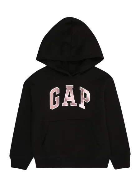 GAP Sweater majica HERITAGE prljavo roza / crna bijela