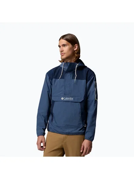 Geacă de vânt pentru bărbați Columbia Challenger Windbreaker Anorak dark mountain/collegiate navy albastru închis