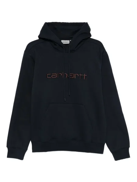Hanorac cu glugă Carhartt Wip cu broderie albastru