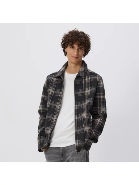 Reserved Košile comfort fit s příměsí vlny hnědá