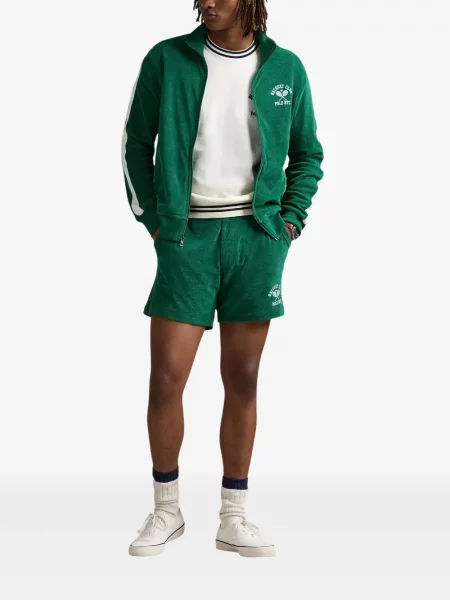 Portofel Polo Ralph Lauren din piele cu broderie verde
