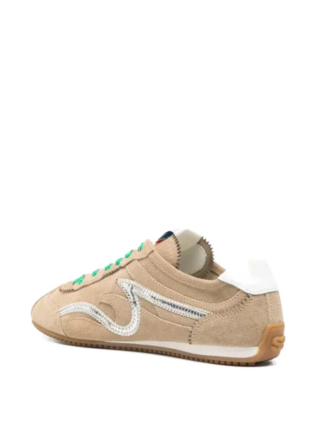 Sneakerși Sandro cu șireturi din dantelă