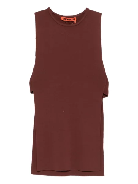 Dzianinowy top Simon Miller brązowy