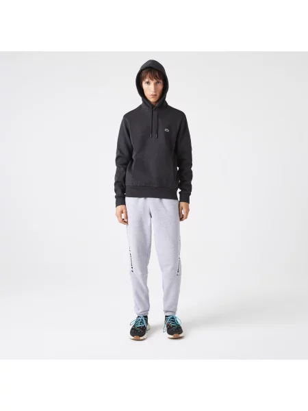 Lacoste Bluza Z Kapturem Z Bawełny Organicznej Lacoste szara