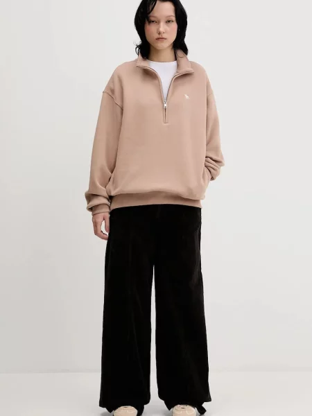 Mikina Abercrombie & Fitch béžová
