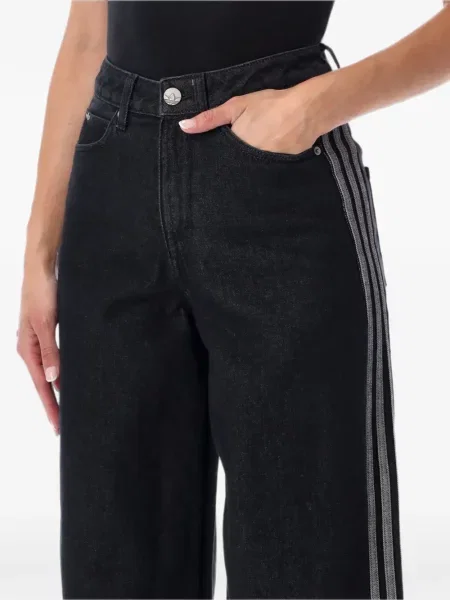 Hanorac Adidas plasă cu autograf cu dungi negru