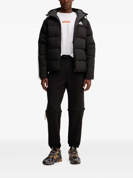 Prugaste bermuda kratke hlače Adidas s vezicama s čipkom smeđa