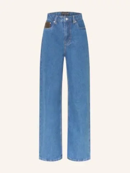 Studio Ar Dżinsy Z Szerokimi Nogawkami Aline blau niebieskie
