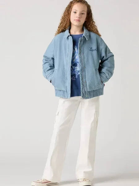 Levi's Dječje traperice 94 BAGGY CARGO bijela