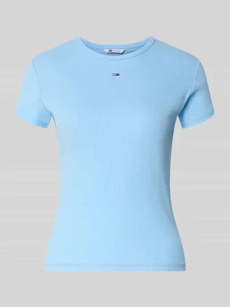 T-shirt o kroju slim fit z mieszanki bawełny Tommy Jeans