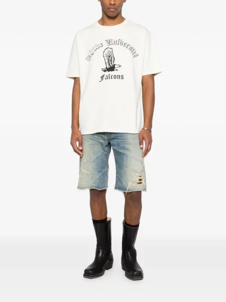 Tricou Rhude cu imagine alb