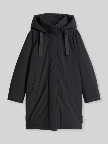 Parka o kroju relaxed fit z kołnierzem z kapturem Marc O'polo czarna