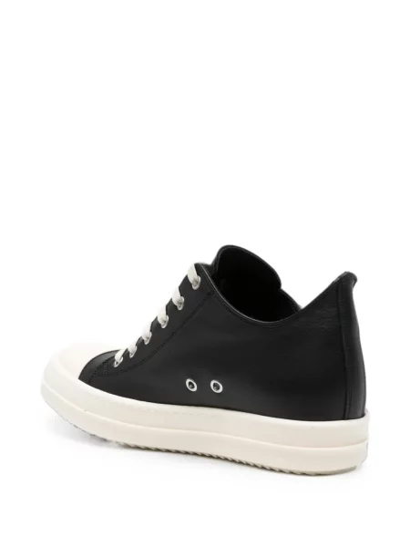Кожени маратонки Rick Owens с връзки черно