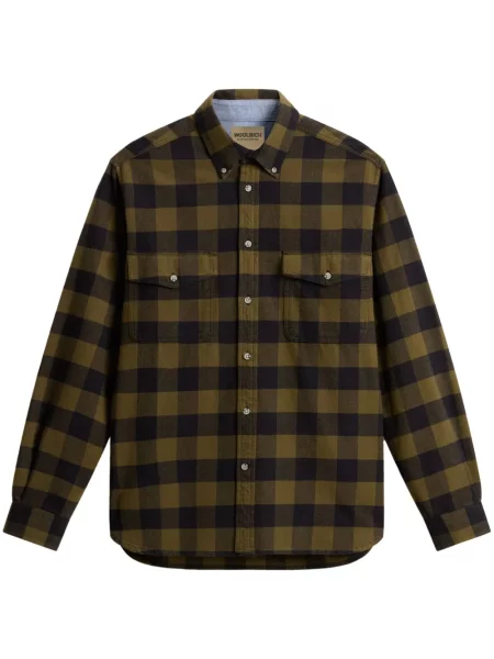 Cămașă Woolrich în carouri verde