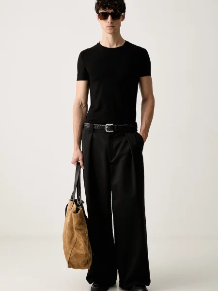 Maison Margiela tričko pánske s elastanom čierna