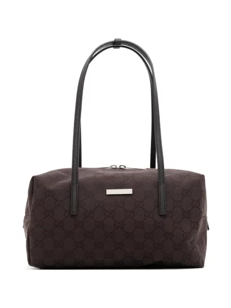 Geantă shopper Gucci din canvas maro