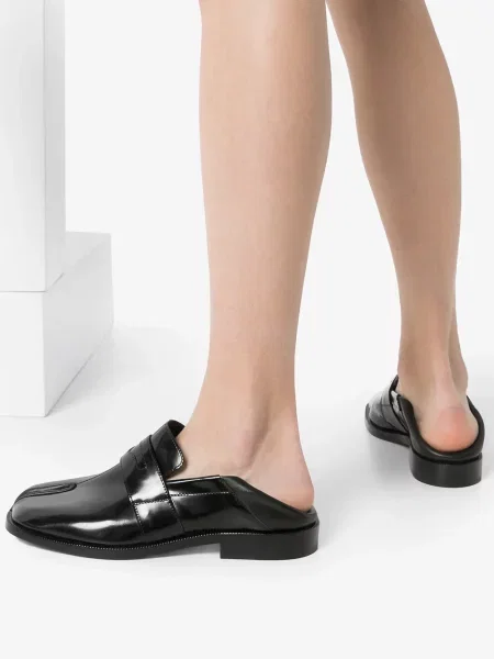 Iš natūralios odos loaferiai Maison Margiela juoda