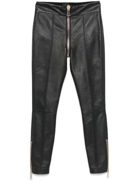 Pantaloni Mitiliane Couture din piele negru