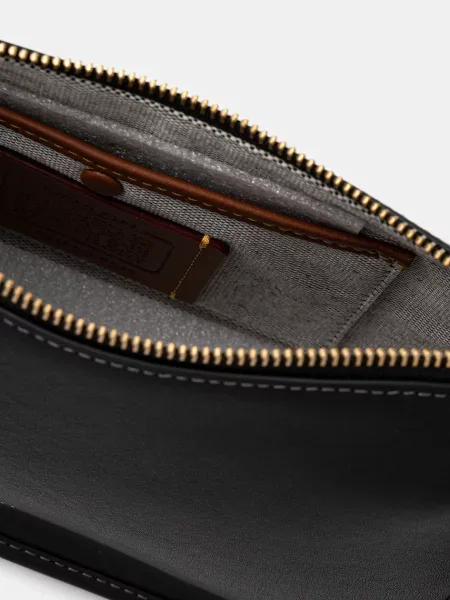 Кожаная сумка Coach зеленая