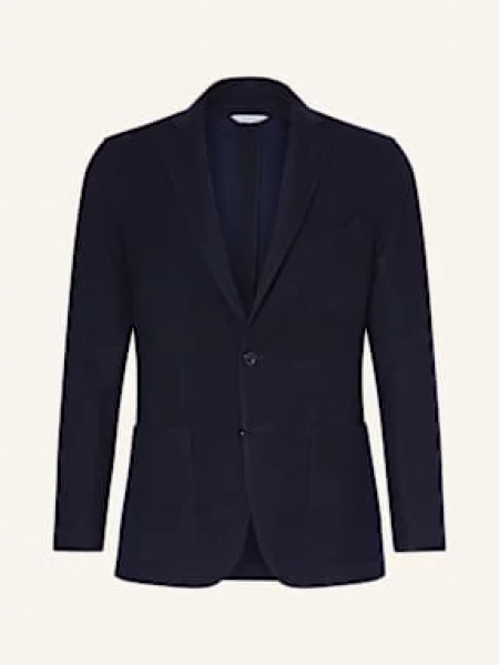 Boglioli Marynarka Z Dzianiny Extra Slim Fit blau granatowa