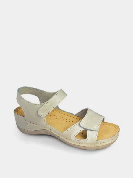 Шкіряні Босоніжки Leon бежевий