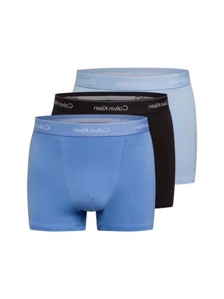 Majtki z elastycznym z logo w zestawie 3 szt. Calvin Klein niebieskie