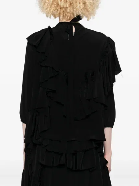 Top Alainpaul cu volane negru