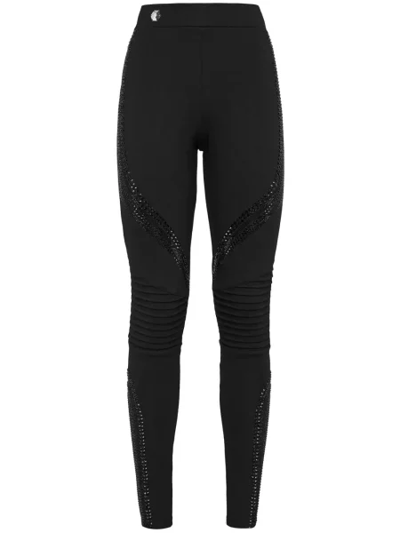 Leggings Philipp Plein de cristal negru