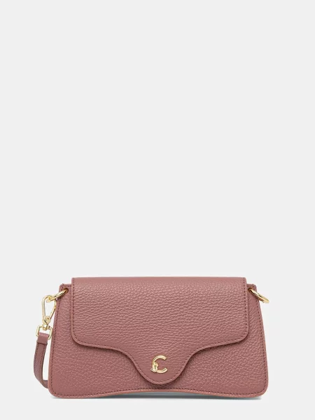 Coccinelle geantă crossbody pentru femei din piele roz