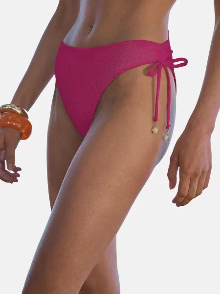 Love & roses Slip costum de baie mov neon