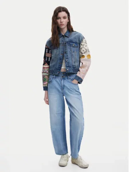 Desigual Jeansová bunda Cassid modrá