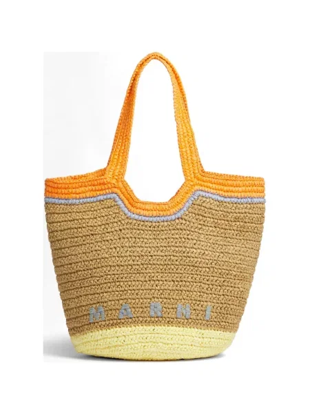 Geantă Marni cu autograf maro