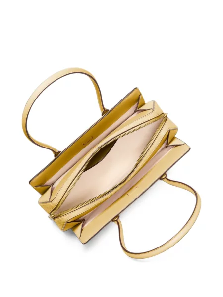 Szarvasbőr shopper táska Michael Kors autogrammal sárga