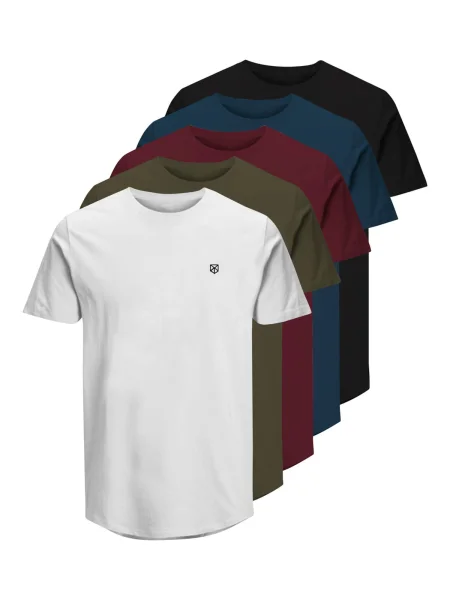 JACK & JONES Tricou BRODY / bleumarin / negru / kaki / roșu burgundy alb