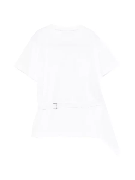 Tricou Sacai din poplin alb
