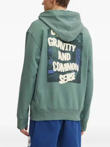 Hoodie The North Face με κέντημα πράσινο